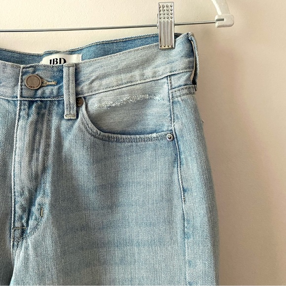 JBD Just Black Denim High Rise Ripped Straight Leg Ankle Jeans LightWash Size 25 - Picture 2 of 7